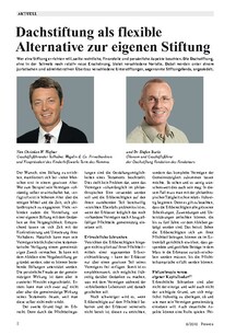 Dachstiftung als flexible Alternative zur eigenen Stiftung